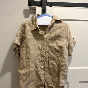 Banana Republic Linen Button Up Top, Size S, Excellent Condition